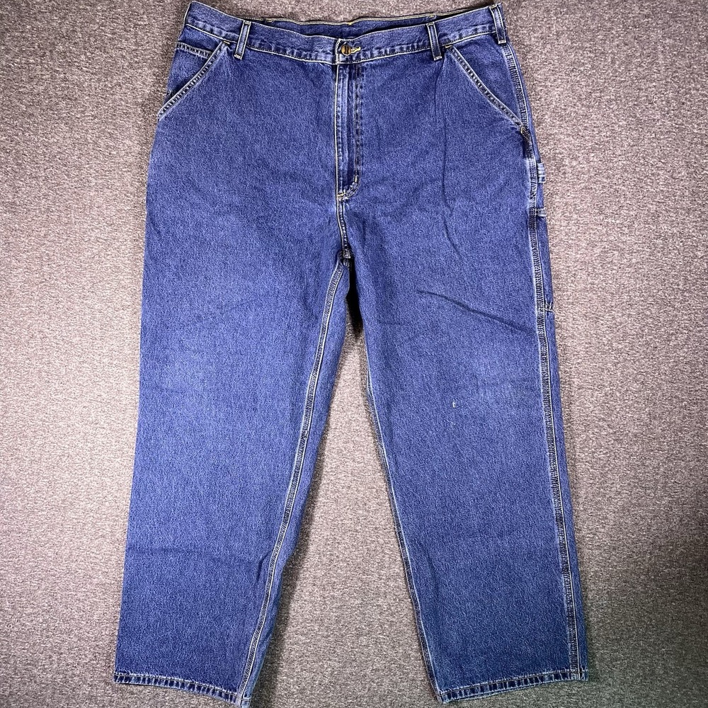 Carhartt B13 DPS Carpenter Jeans Men 41x31 Blue Loose Fit Workwear Utility Denim - Picture 5 of 14